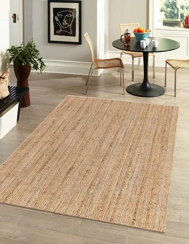 Miniatura 6 de Alfombras rectangulares trenzadas a mano de yute natural para estar, interiores y exteriores, alfombra de pasillo de cocina (24 x 72 pulgadas