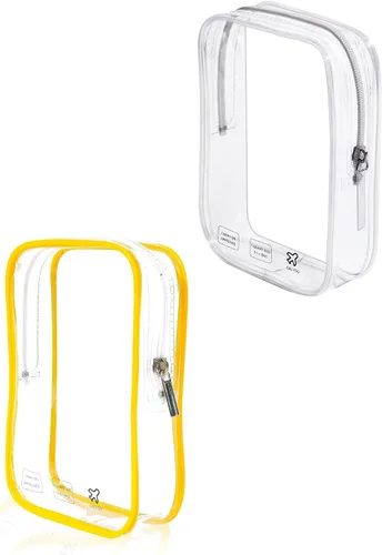 Miniatura 15 de 2 cubos de embalaje de 1 cuarto de galón, bolsa de viaje aprobada por la TSA, bolsa pequeña transparente, bolsa de viaje internacional