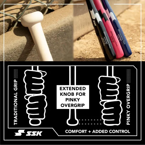 Miniatura 3 de SSK Z9 Professional Edge Comp Coaches - Bate de madera Fungo de 33 pulgadas, 35 pulgadas, 37 pulgadas, béisbol y sóftbol, más de 22