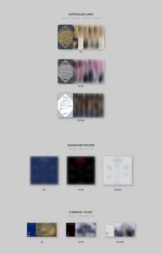 Miniatura 4 de BIGHIT Ent. ENHYPEN - Border : Carnival (2º Mini álbum) Álbum+Juego de tarjetas de fotos extra (ver. Down) (L200002158)