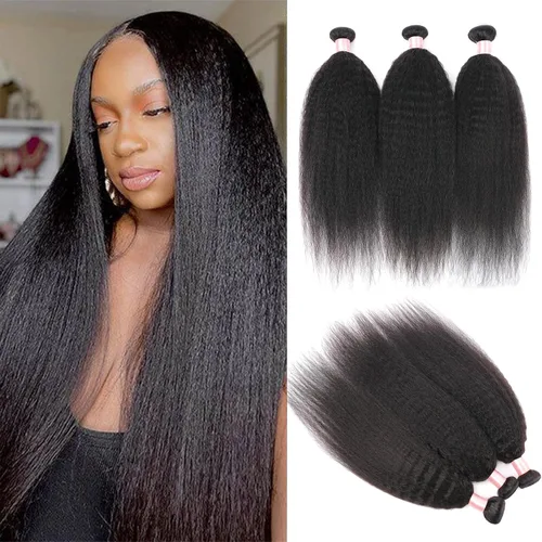 Miniatura 31 de Extensiones de cabello humano afro rizado 4B 4C Afro Kinky a granel de cabello humano virgen sin procesar para mujeres, negro natural, 8 pulgadas
