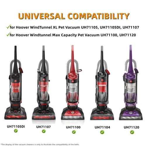 Miniatura 3 de JEDELEOS Correas de repuesto para aspiradora Hoover WindTunnel XL y Max Capacity Pet Upright UH71105, UH71105DI, UH71107, UH71100, UH71120