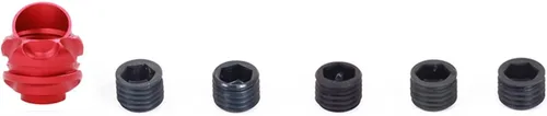 Miniatura 6 de Set de Mira Peep para Tiro con Arco 37/45 Grados 6X 8X con Clarificador y Lente de Núcleo Interno de 5 Tamaños, Accesorio de Cebo para Arco Rojo
