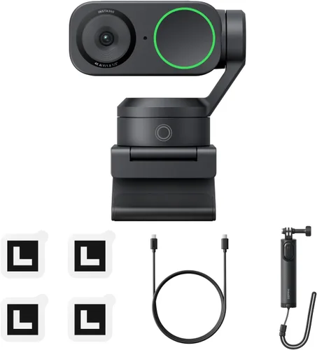 Miniatura 9 de Insta360 Link 2 - Cámara web PTZ 4K para PC/Mac, sensor de 1/2 pulgada, seguimiento AI, HDR, micrófono con cancelación de ruido AI, control