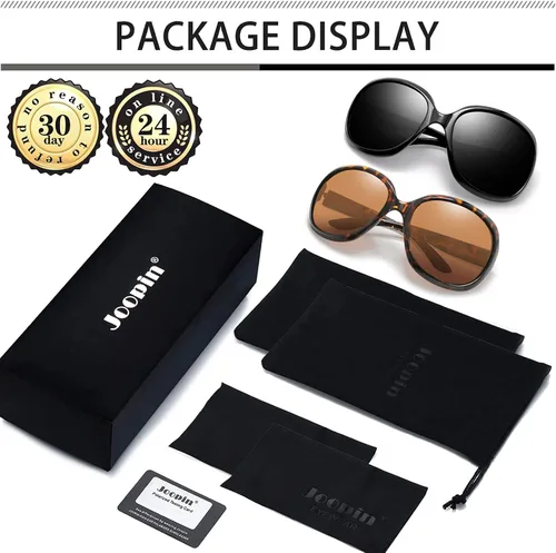 Miniatura 78 de Joopin Lentes de sol de gran tamaño para mujer, polarizados, grandes, para conducción, protección UV, grandes sombras