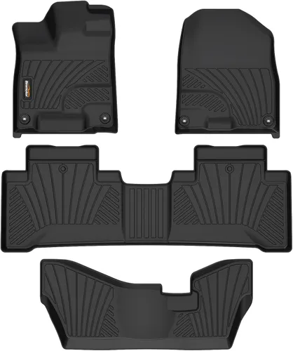 Miniatura 64 de Alfombrillas y forro de carga para Jeep Grand Cherokee L 2021-2025 (solo para 6 plazas sin consola central), alfombrillas de automóvil TPE para todo