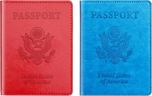 Miniatura 8 de Herain Soporte para pasaporte, funda para pasaporte, cartera para pasaporte, para mujeres y hombres, funda de pasaporte, protector de libreta