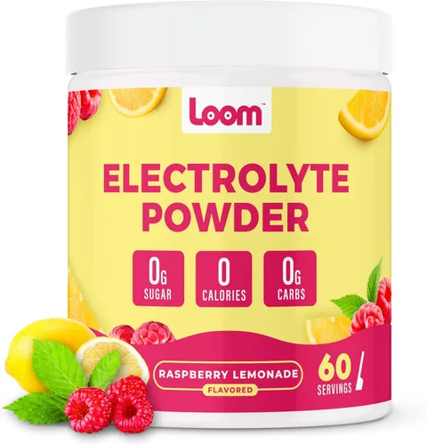 Loom Polvo de electrolitos para ayuno intermitente | 0 azúcares, 0 carbohidratos, 0 calorías | Vitaminas B para energía e hidratación | Potasio,