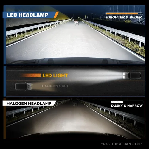 Miniatura 4 de Auto Dynasty Luces LED DRL para faros delanteros de doble proyector, compatibles con Peterbilt 365 Western Star Kenworth 1981-1991, par negro
