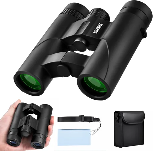 Miniatura 10 de Binoculares 10x25 para niños, mini prismáticos compactos de bolsillo, impermeables, binoculares pequeños para observación de aves, viajes, Azul