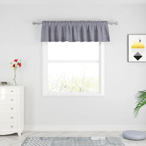Miniatura 10 de UPOPO Cortinas de Niveles Beige Sobre Fregadero con Textura de Lino para Ventana de Cocina de 16 Pulgadas de Largo Caravana Privacidad Pequeñas