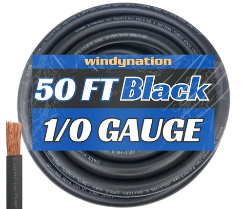 Miniatura 13 de Cable flexible de cobre puro para soldadura de batería calibre 4 AWG 25 pies negro + 25 pies rojo - Coche, Inversor, RV, Solar Negro de 25 pies + 25