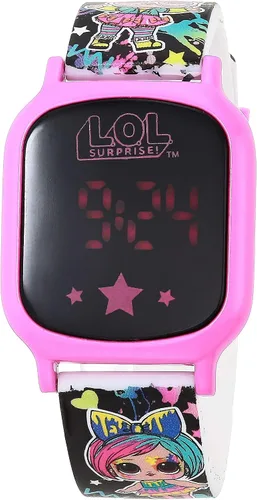 Accutime L.O.L. Surprise Reloj digital LED táctil para niños, con detalles de carácter en la correa del reloj, modelo LOL4338AZ, Varios colores,