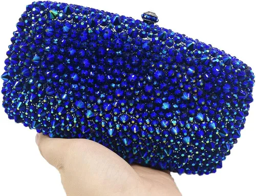 Miniatura 3 de Boutique De FGG Bolsos de noche para mujer, bolsos de boda de cristal con picos