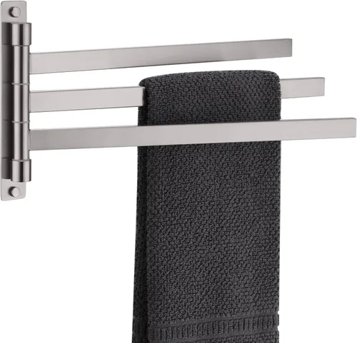 Miniatura 9 de KOKOSIRI Toallero giratorio para toallas de mano, barras oscilantes para baño, cocina, acero inoxidable de níquel cepillado B5007BR-A2