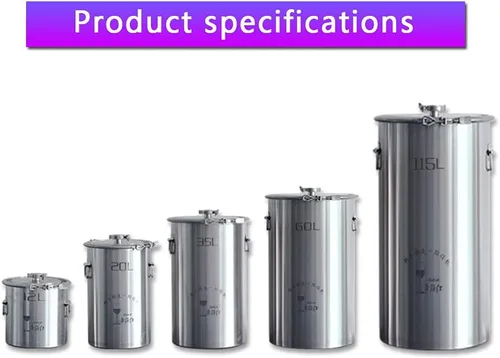 Miniatura 9 de 60L 304/316 Nuevo barril de fermentación de acero inoxidable barril fermentador de barril de vino autoferizado vino sellado equipo de fabricación