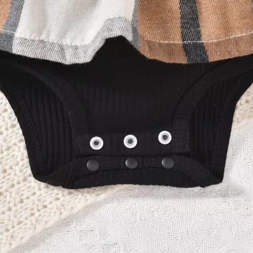 Miniatura 113 de Unutiylo Ropa de bebé recién nacida prematura con tirantes, traje de otoño e invierno, traje de manga larga con volantes