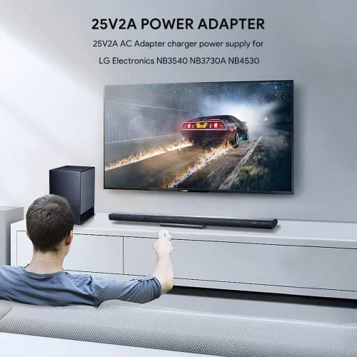 Miniatura 4 de KFD Cargador adaptador de 25 V para LG NB4543 4.1ch NB3540 NB4540 SL5Y SL6Y SL7Y SL8YG SK4D SL4Y SL3D SoundBar DA-50F25 APD DA-38A25 EAY62909702 SH6