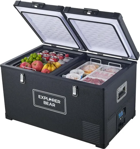 Miniatura 10 de Explorer Bear Refrigerador de 12 voltios 12 V refrigerador de coche 12/24 V CC 110-240 V CA congelador portátil compresor enfriador 0℉-50℉ 3 años