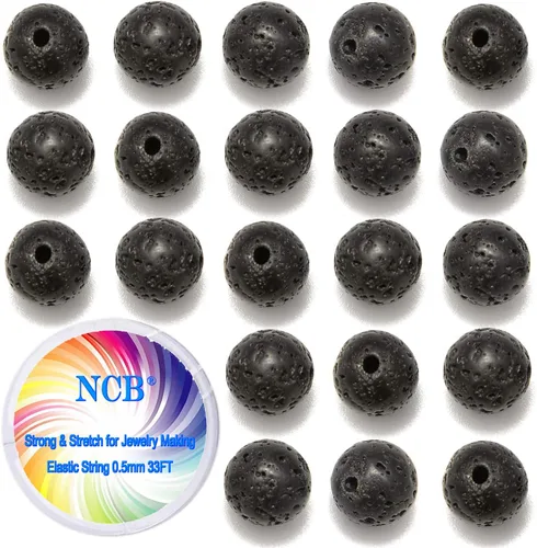 Miniatura 11 de NCB - 200 cuentas sueltas de turquesa africana de 0.15 pulgadas (4 mm) para joyería, cuentas semipreciosas naturales redondas y suaves con espaciador