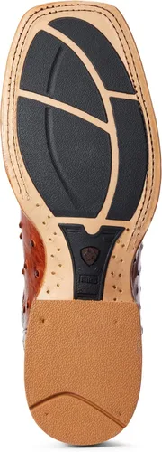 Miniatura 5 de ARIAT Botas de avestruz con punta cuadrada para hombre, Turquesa