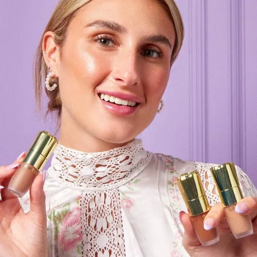 Miniatura 5 de Winky Lux Cheeky Rose Liquid Sculpt - Bronceador líquido sin peso de alto pigmento y contorno, mezclable sin esfuerzo, acabado de terciopelo ligero