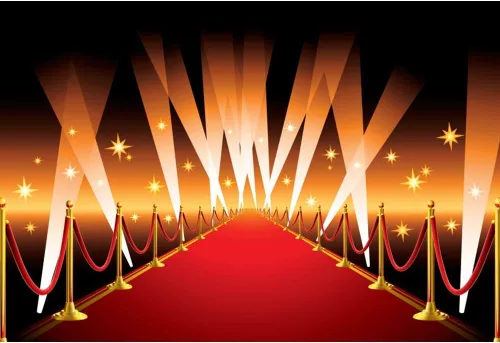 Miniatura 4 de Telón de fondo de alfombra roja de 5 x 3 pies, proyector brillante de superestrella dramática, espectáculo de música, fotografía interior de lujo