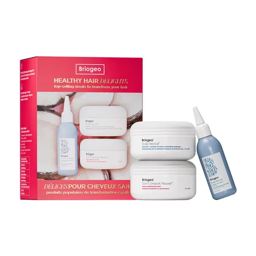 Miniatura 2 de Briogeo Healthy Hair Delights - Kit de regalo para reparación del cuero cabelludo + cabello, máscara de acondicionamiento profundo, exfoliante