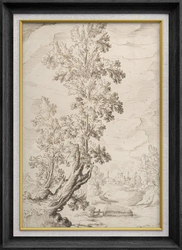 Miniatura 40 de SIGNWIN Arte de marco de alta calidad, elegante, vintage, ilustraciones de dibujo de árbol, arte fino, arte tradicional icónico para sala de estar