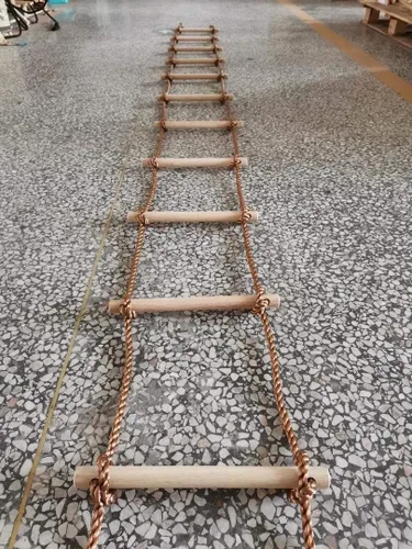 ISOP Escalera de cuerda de pared sueca de 6.5 pies - Escalera de cuerda de escalada para niños | Escaleras de árbol, equipo de juego | Escaleras de
