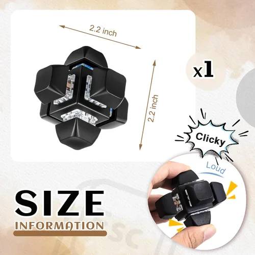 Miniatura 2 de Taiyin 1 juguete con teclado con clicker, llavero para la ansiedad, juguetes de descompresión, juguetes para aliviar el estrés, para adultos