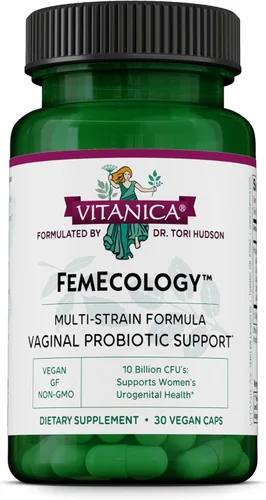 Vitanica FemEcology - Apoyo a la salud de la microflora vaginal con probióticos incluyendo L. Reuteri, L. Salivarius y L. Rhamnosus - Suplemento con