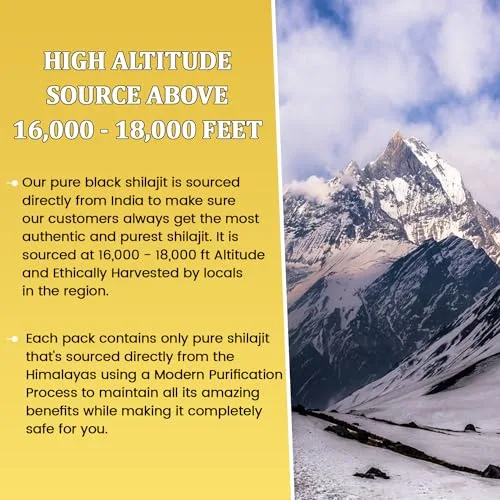 Miniatura 9 de FOUZEE Shilajit Pure Himalayan Mountains - 77% + consistencia dura auténtica de ácido fúlvico, fuente natural de ácido fúlvico, más de 85 minerales