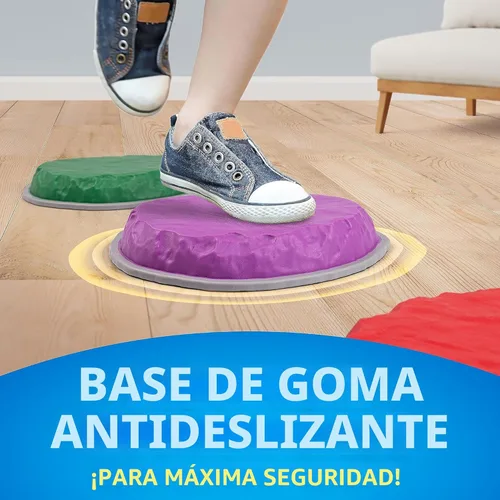 Miniatura 3 de NATIONAL GEOGRAPHIC Piedras de Equilibrio para Niños – 6 Piedras Antideslizantes Duraderas que Fomentan el Equilibrio de los Niños Pequeños