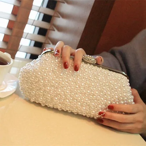 Miniatura 2 de Bolso de noche Pearl Clutch Bolso de boda GIfts para mujer