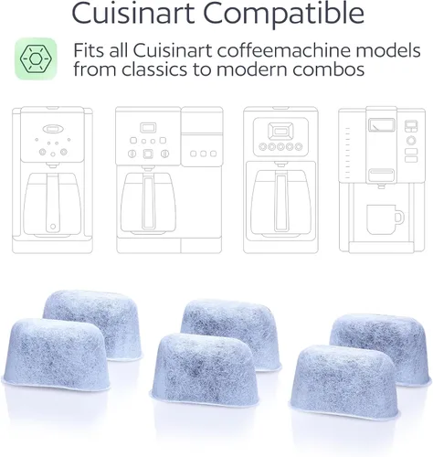 Miniatura 2 de 6 filtros de agua para cafeteras Cuisinart, filtros de agua de carbón de repuesto, se adapta a todas las cafeteras Cuisinart de GoodCups