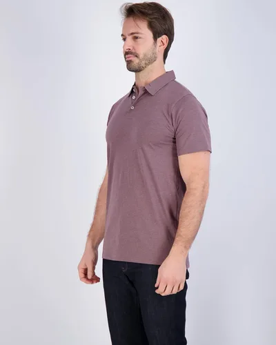 Miniatura 28 de Real Essentials Paquete de 3: Polo de manga corta de algodón para hombre, de secado rápido, transpirable, (disponible en tallas grandes y altas)