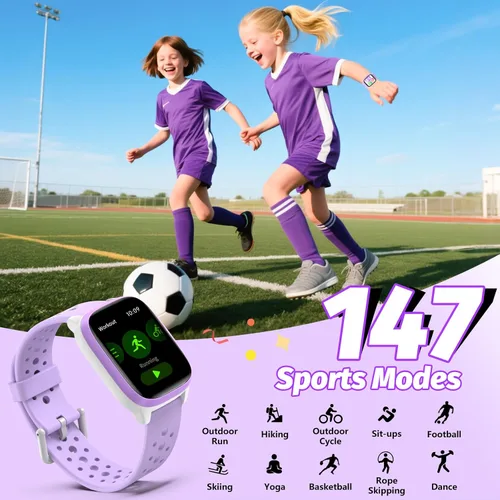 Miniatura 3 de Reloj para Niños con 140 Modos Deportivos, Rastreador de Fitness para Niños de 1.5", Reloj Inteligente para Niñas, No Requiere APPTeléfono, Monitor