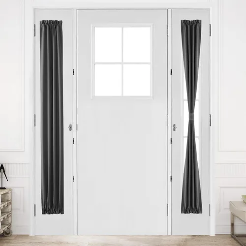 Miniatura 44 de DWCN Cortinas para puerta francesa: cortina térmica con bolsillo para barra para puertas con ventana de vidrio, puertas de cocina y patio