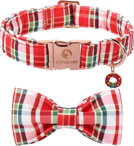 Miniatura 36 de DOGWONG Collar de perro arcoíris con bonito lazo para el Mes del Orgullo LGBT - Collar ajustable y cómodo para perros grandes, medianos y pequeños