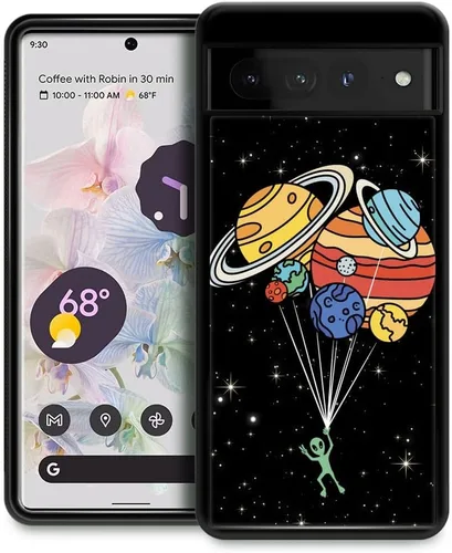 Miniatura 9 de Funda compatible con Google Pixel 4A 5G, sistema solar de globo alienígena, diseño de patrón increíble, a prueba de golpes, antiarañazos, carcasa