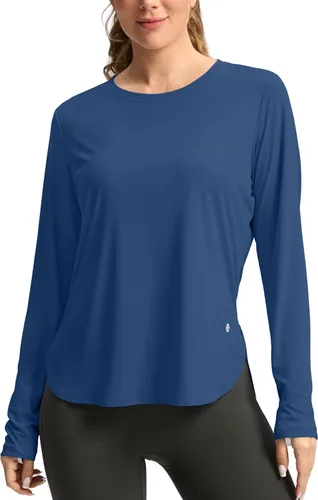 Miniatura 14 de Camisetas de sol para mujer, con protección ultravioleta FPU 50+, manga larga, ligera, de secado rápido, para entrenamiento, senderismo, para mujer
