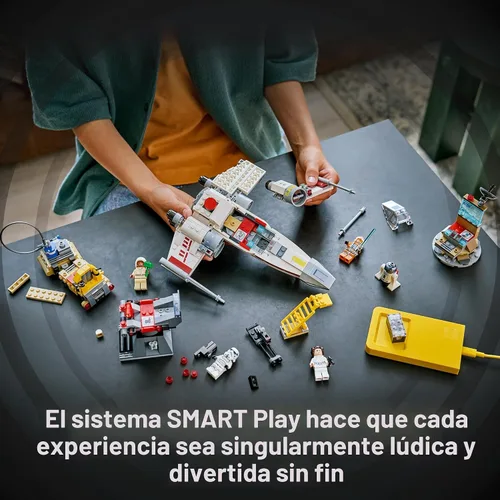 Miniatura 6 de LEGO Star Wars SMART Play: Luke's Red Five X-Wing - Juguete interactivo de construcción todo en uno - Reacciona a cómo te mueves y juegas con un