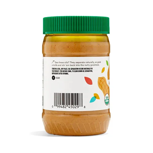 Miniatura 4 de 365 by Whole Foods Market, Mantequilla de maní cremosa orgánica, sin azúcar y sin sal, revuelve y disfruta, 16 onzas