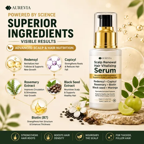 Miniatura 4 de Suero para el crecimiento del cabello, Redensyl y Capixyl con aceite de romero, biotina y péptidos para adelgazar el cabello y la pérdida