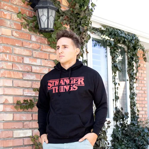 Miniatura 5 de Seven Times Six Stranger Things - Sudadera con capucha para hombre adulto con logotipo de Stranger Things