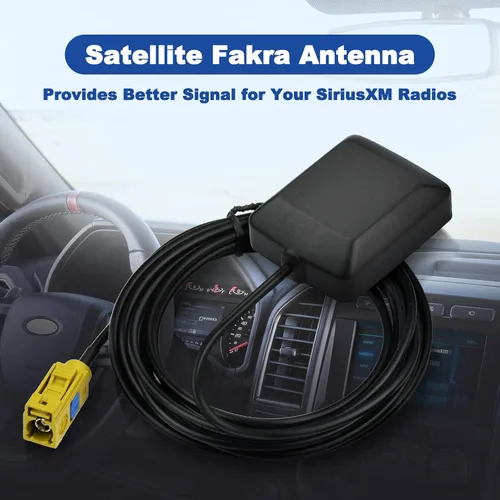 Miniatura 3 de Eightwood Mini antena de radio satelital Fakra K Curry conector hembra compatible con Sirius XM Car Vehicle Trucks RV HD Hi-Fi Radio estéreo