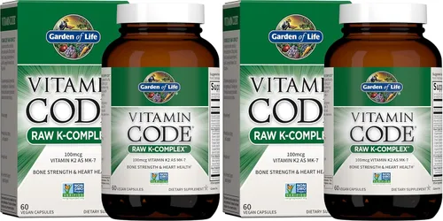 Miniatura 5 de Suplemento vitamínico, Jardín de la vida Vitamina K, Vitamina Código Raw K Todo Complejo Alimentos Vegano, 60 Cápsulas