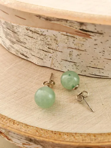 Miniatura 18 de Aretes de jade para mujer, hipoalergénicos, hechos a mano, joyería de jade verde real para mujeres y hombres, regalo para aniversario, graduación