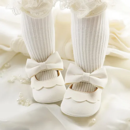 Miniatura 2 de CENCIRILY Zapatos planos Mary Jane para bebés y niñas, antideslizantes, suela suave, para antes de caminar, zapatos de vestir de boda